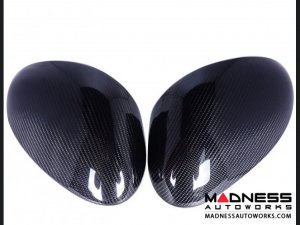 Maserati Grecale Mirror Covers - Carbon Fiber - Full Replacements - Feroce Carbon - w/ Factory Clips 